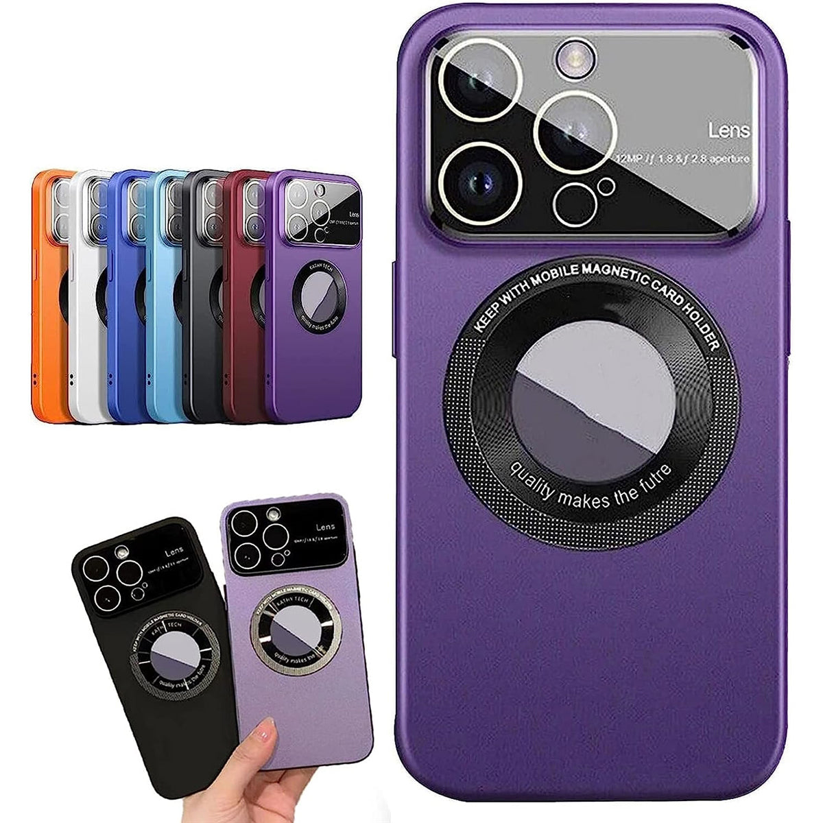 For Apple iPhone 11 YCADEN Lens Protection Magsafe Case Purple-www.firsthelptech.ie