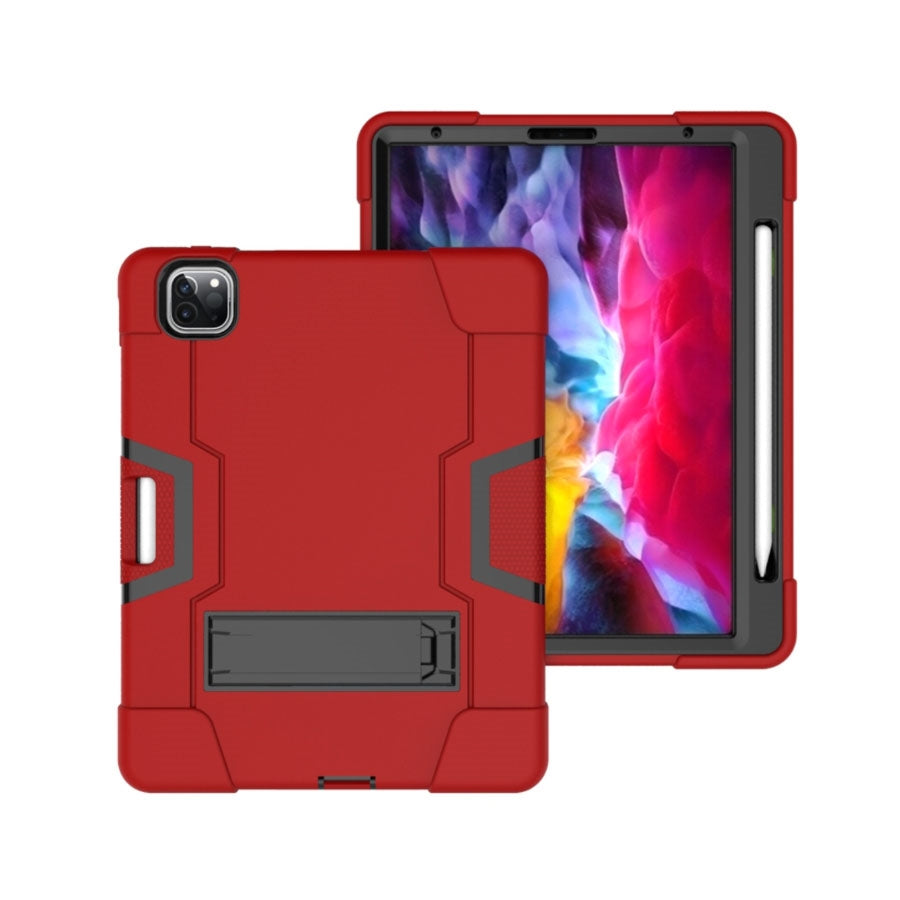 For Apple iPad Pro 12.9 inch 4th / 3rd 2020 / 2018 Survivor with Stand - Red-www.firsthelptech.ie