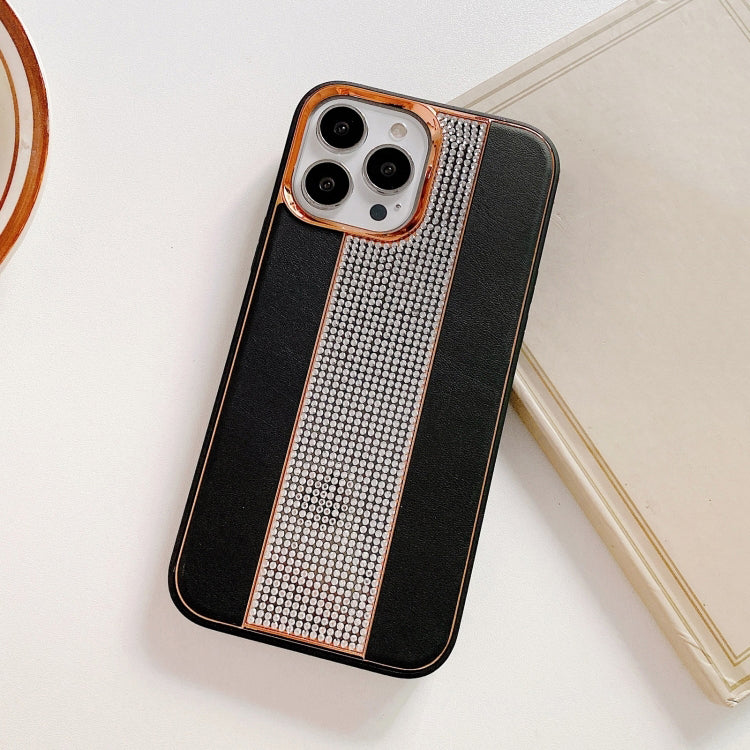 For Apple iPhone 13/14 Diamound Stripe Bling Case Black-www.firsthelptech.ie
