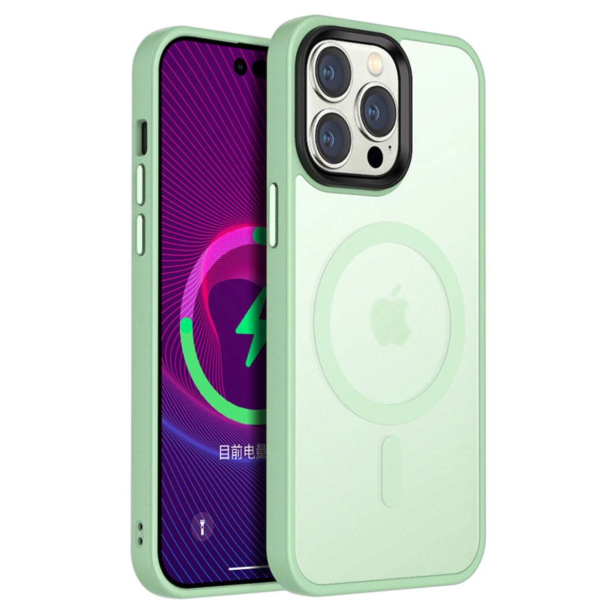 For Apple iPhone 13 / 14 Skin-Feel Magnetic Magsafe Case Green-www.firsthelptech.ie