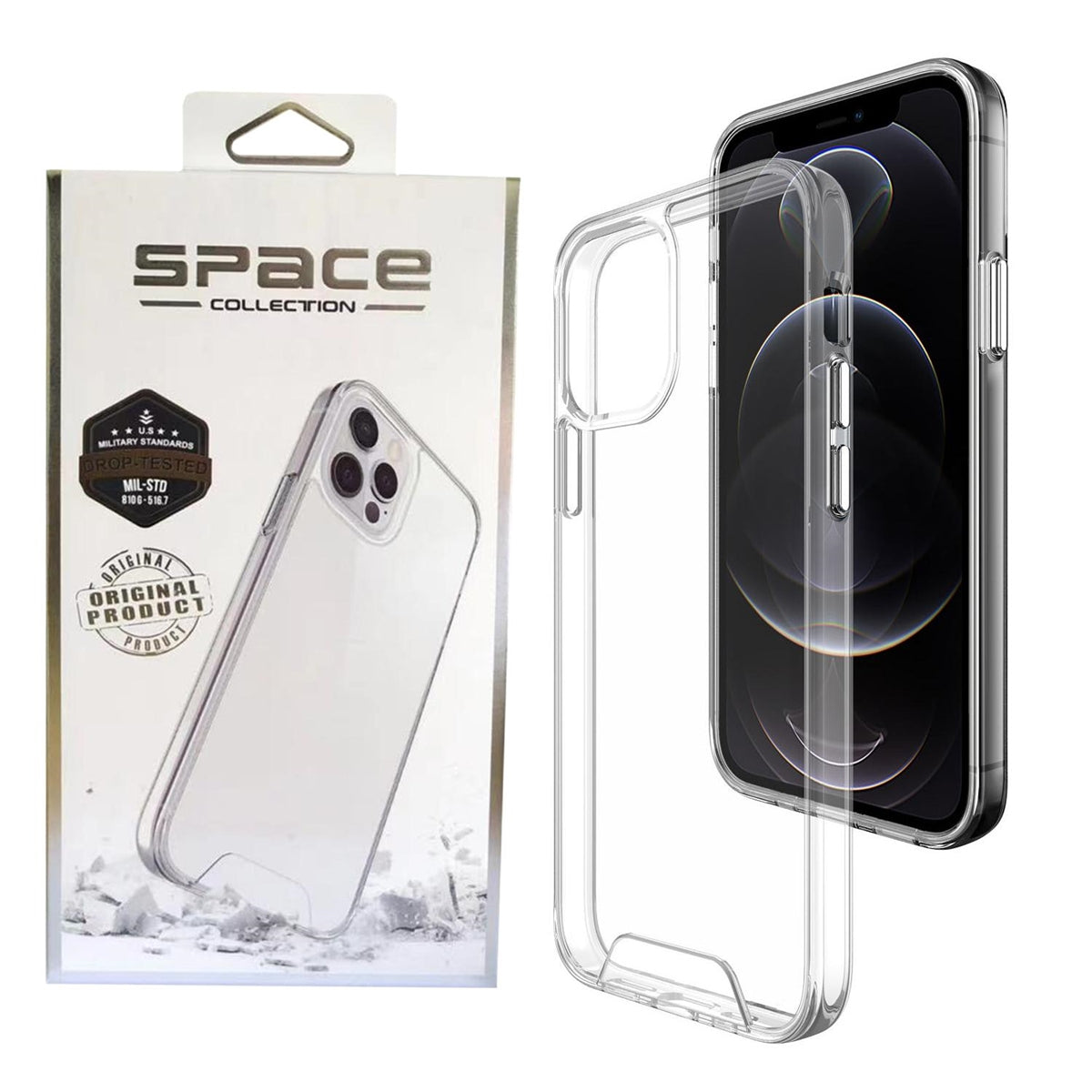 For Apple iPhone 15 Pro Max Space Collection Ultra Shockproof Transparent Gel Case-www.firsthelptech.ie