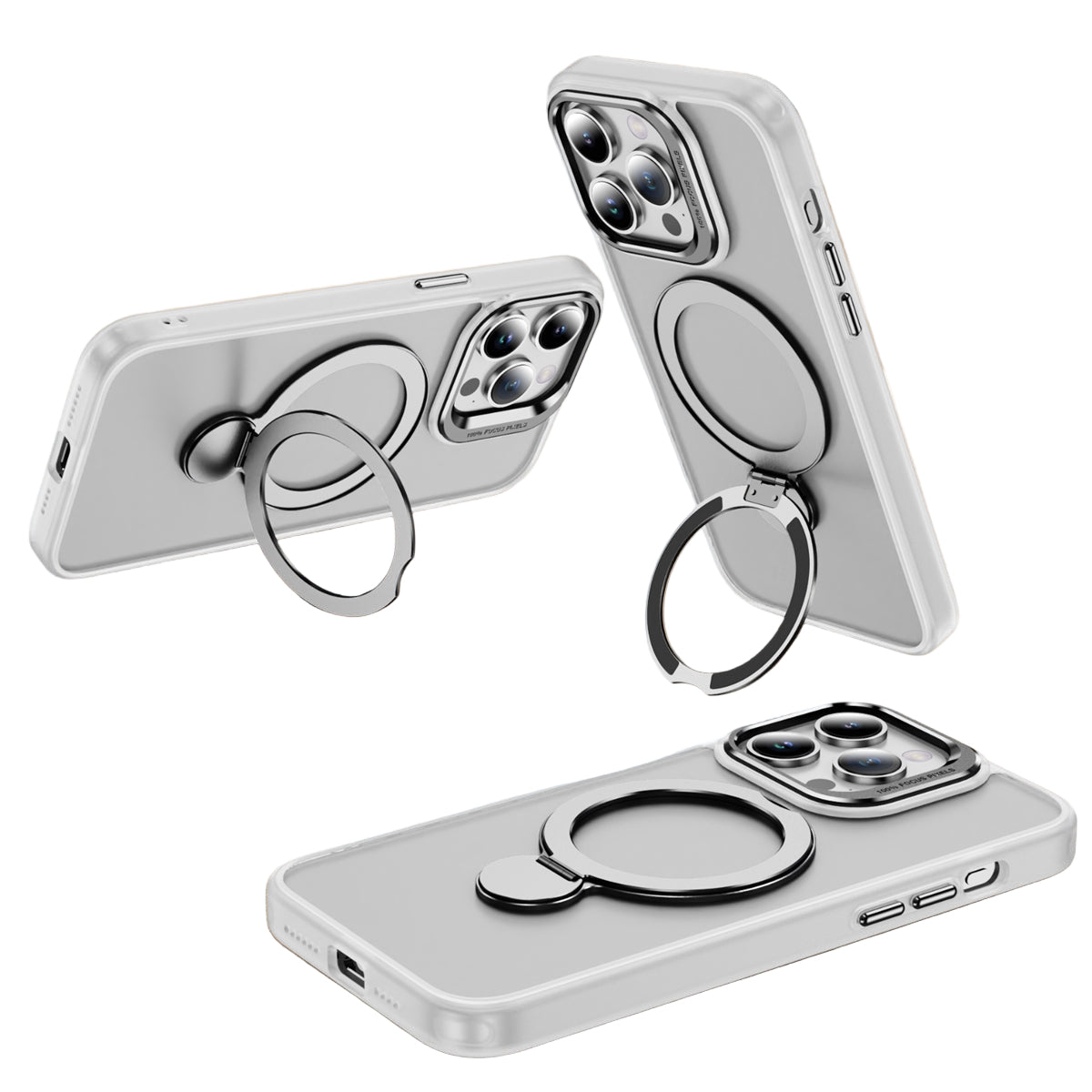 For Apple iPhone 17 Air Udbasto Series Magsafe Ring Case Clear