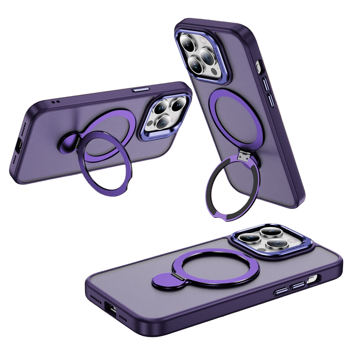 For Apple iPhone 17 Air Udbasto Series Magsafe Ring Case Purple