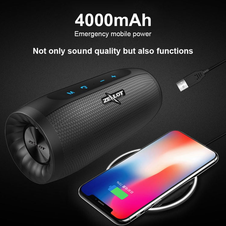 ZEALOT S16 Wireless Bluetooth Speaker Heavy Bass V5.0+EDR 4000 mAh Blue