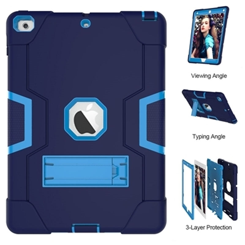 For Apple iPad Air 4 10.9" 2020 / 22 / Pro 11" 2021 Hard Case Survivor with Stand Blue-www.firsthelptech.ie
