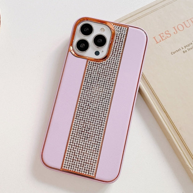 For Apple iPhone 11 Diamound Stripe Bling Case Purple-www.firsthelptech.ie