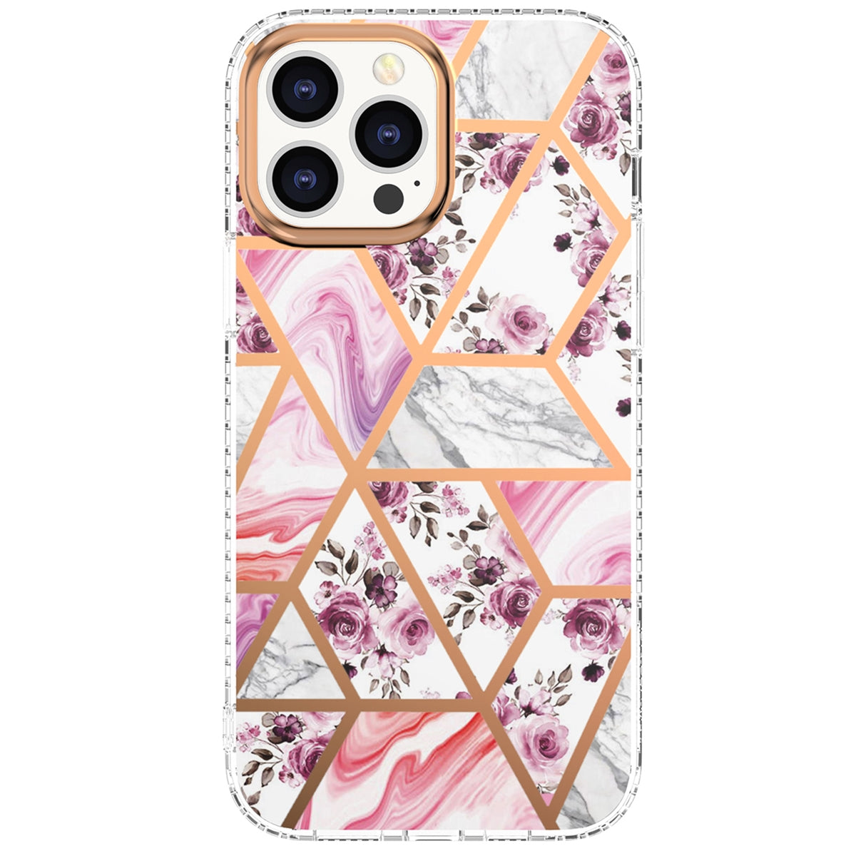 For Apple iPhone XR Premium Marble Case Triangle-www.firsthelptech.ie
