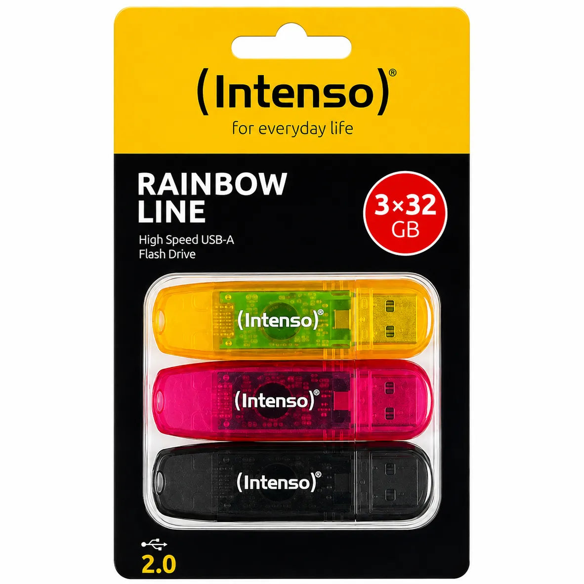 Intenso USB Flash Drive 2.0 32GB Rainbow Line Triple Pack