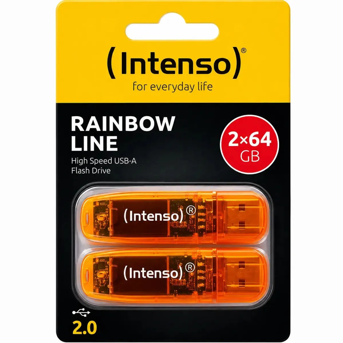 Intenso USB Flash Drive 2.0 64GB Rainbow Line Double Pack