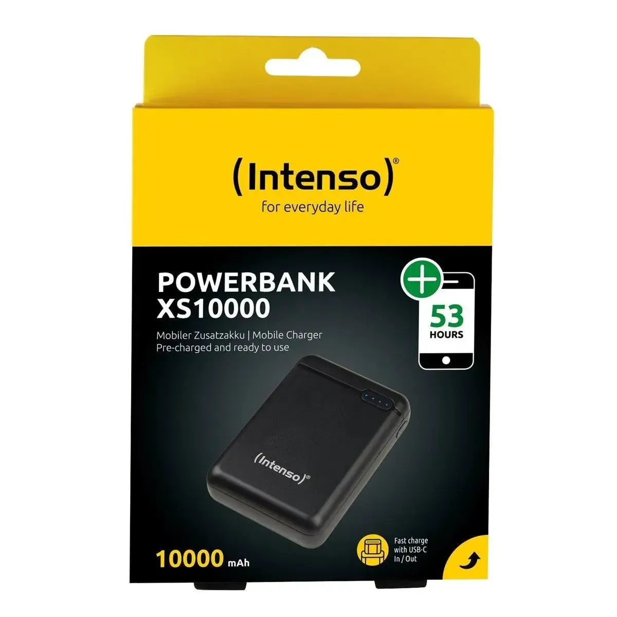 Intenso XS10000 15W Fast Charging Power Bank 10000 mAh Black