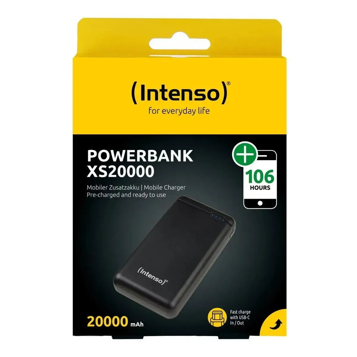 Intenso XS20000 15W Fast Charging Power Bank 20000 mAh Black