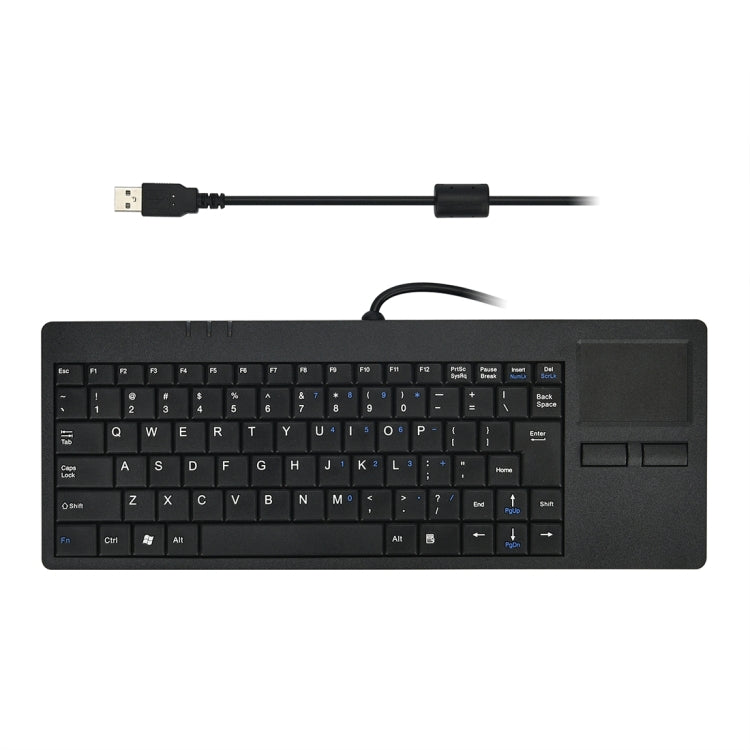 MC-818 82 Keys Touch-Pad Ultra-Thin Wired USB Computer Keyboard with HUB Port