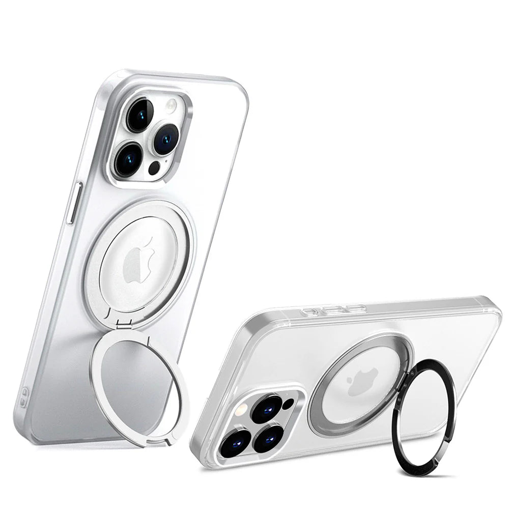 For Apple iPhone 15 Pro Max Udbasto Series Magsafe Ring Case Clear