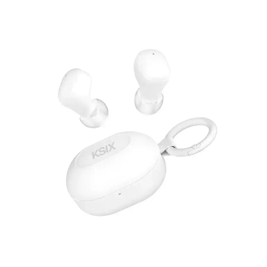KSIX NEUTRON Wireless Earphones 20H Battery Calls Compact Calls USB-C White
