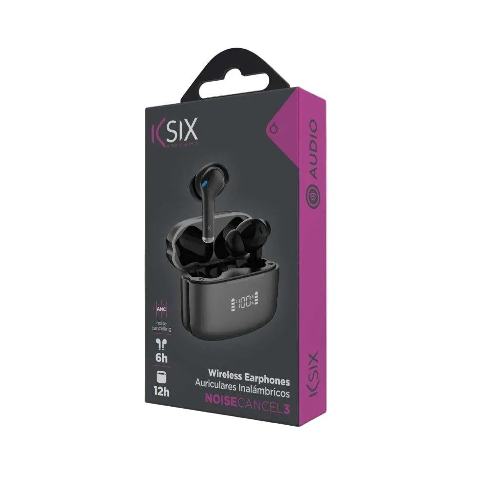 KSIX Noise Cancel 3 ANC + ENC Voice Assistants Wireless Earphones Black