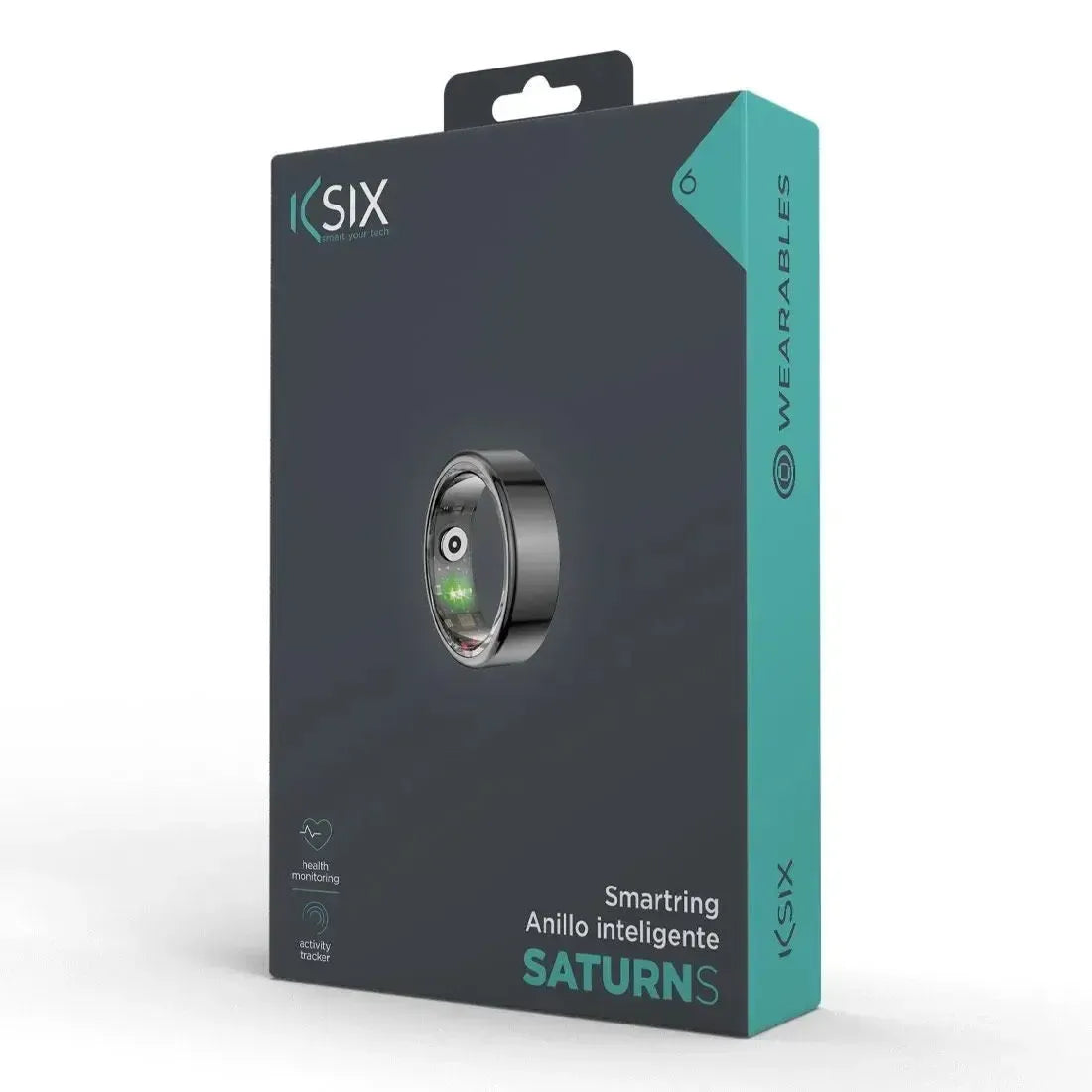 KSIX Saturn Smart Ring Size S 9 Black
