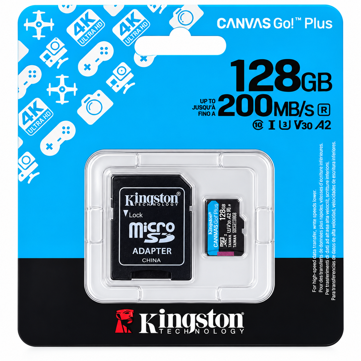 Kingston GEN4 A2 128GB Canvas Go Micro SDXC Card 200MB/S