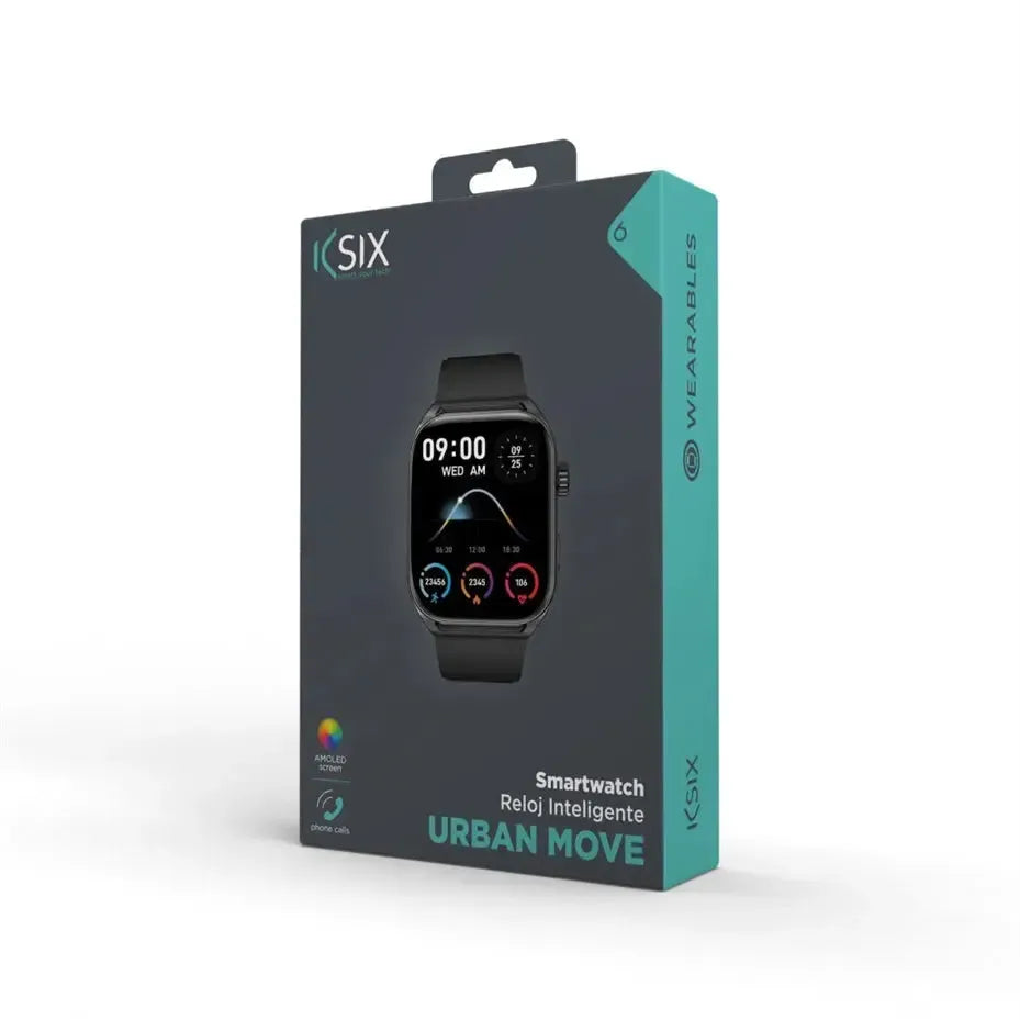 Ksix Urban Move Smartwatch AMOLED 2.06” Display Black
