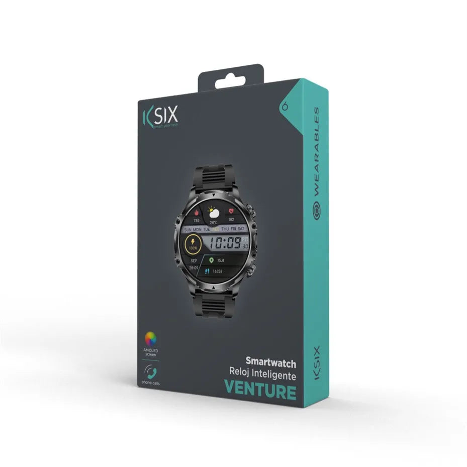 Ksix Venture Smartwatch 1,85’ TFT XXL Display Black