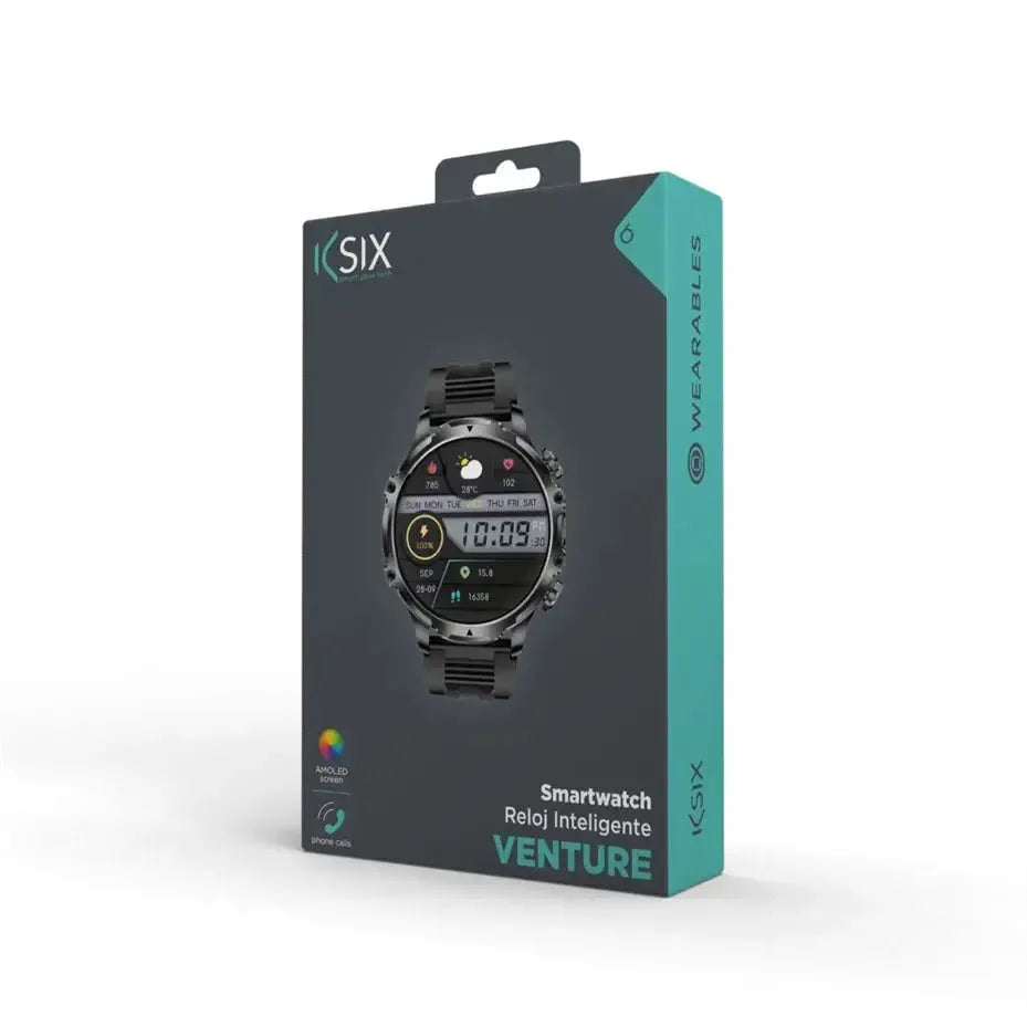 Ksix Venture Smartwatch 1,85’ TFT XXL Display Black
