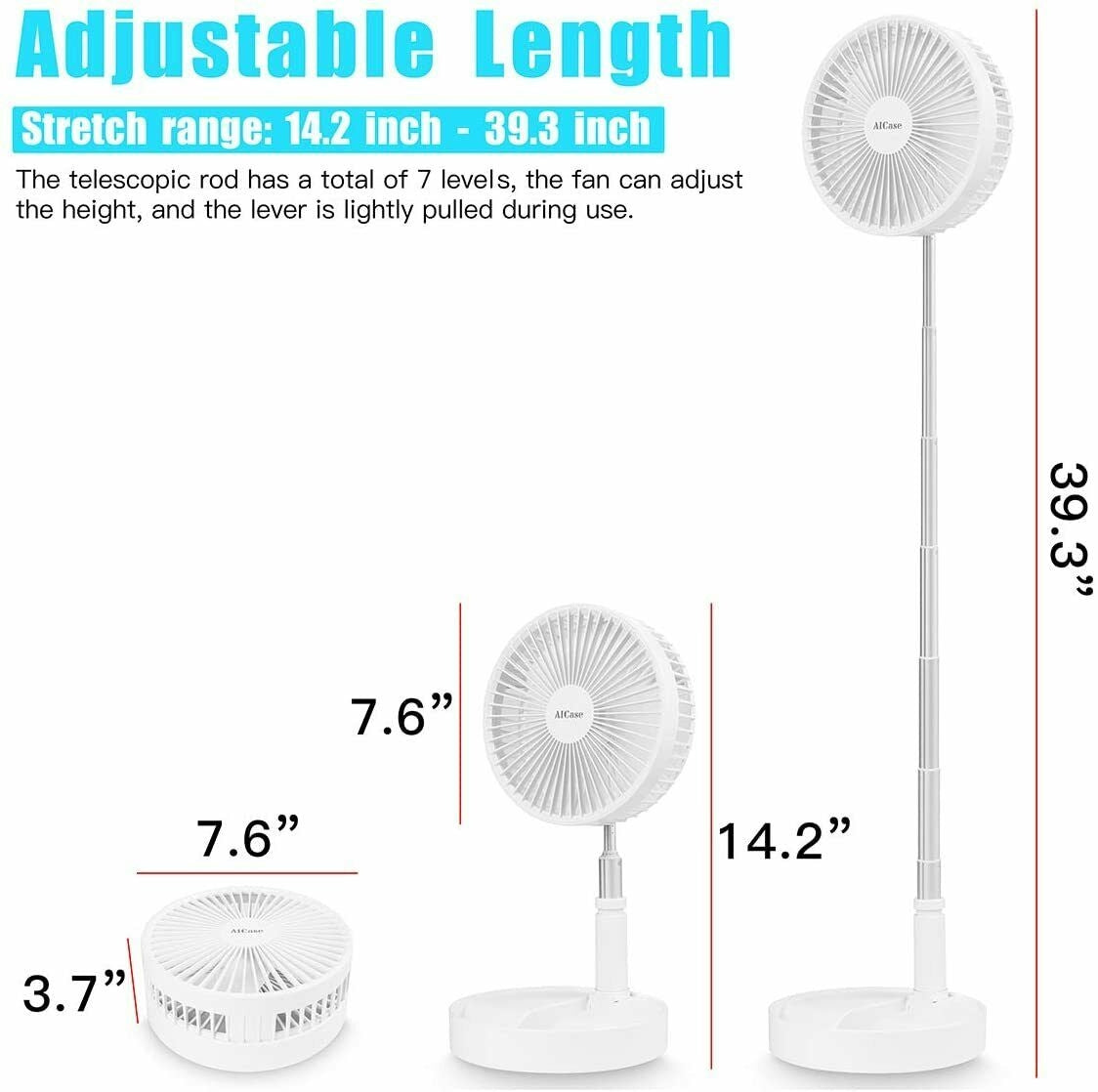 XF-F1 Foldable Portable Adjustable Desktop Fan-www.firsthelptech.ie