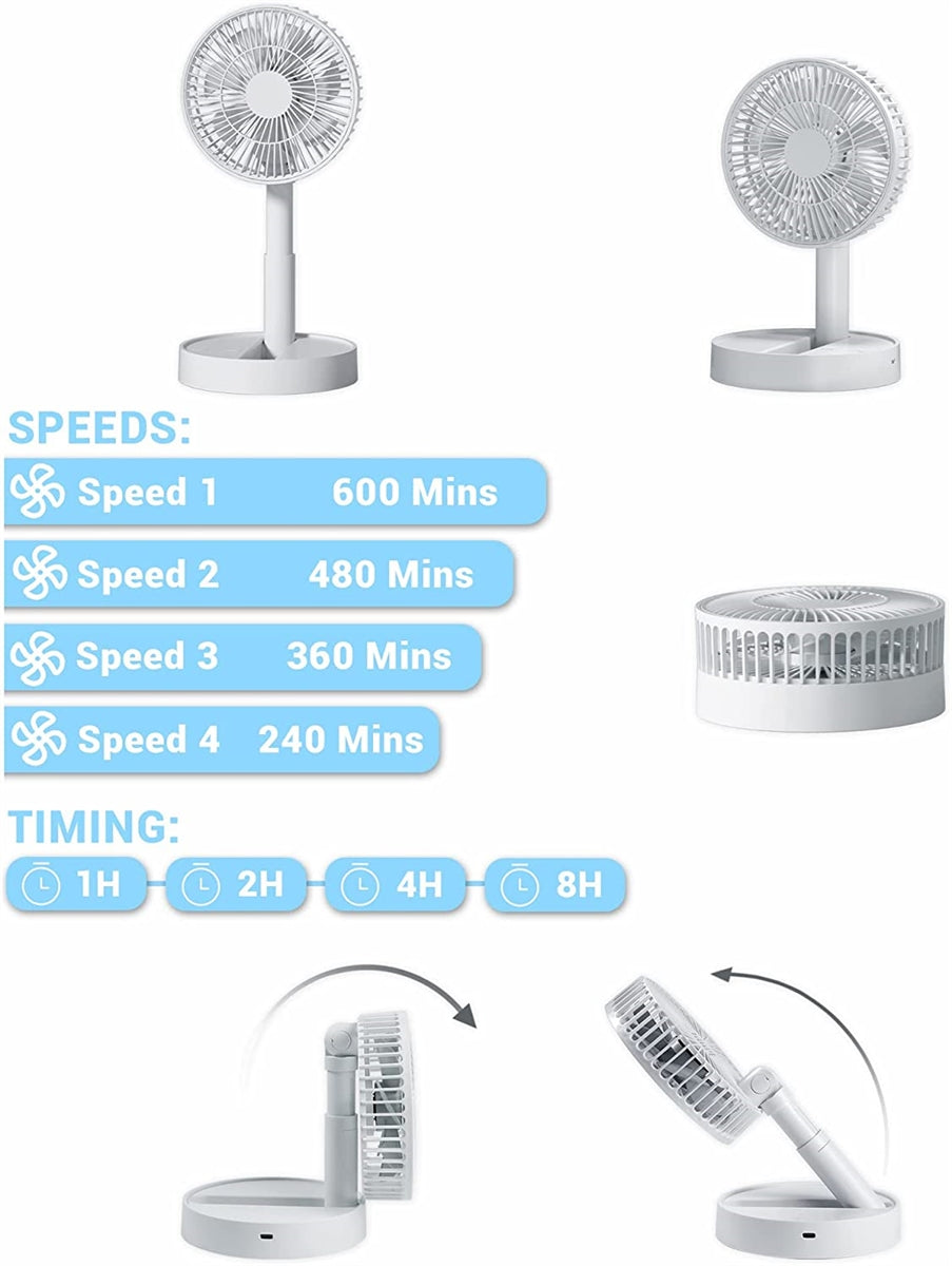 XF-F1 Foldable Portable Adjustable Desktop Fan-www.firsthelptech.ie