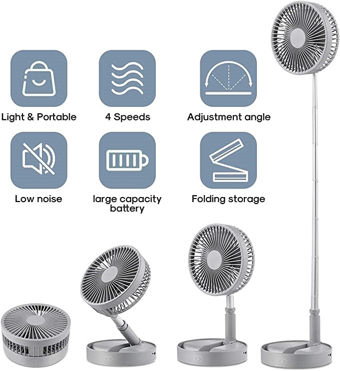 XF-F1 Foldable Portable Adjustable Desktop Fan-www.firsthelptech.ie