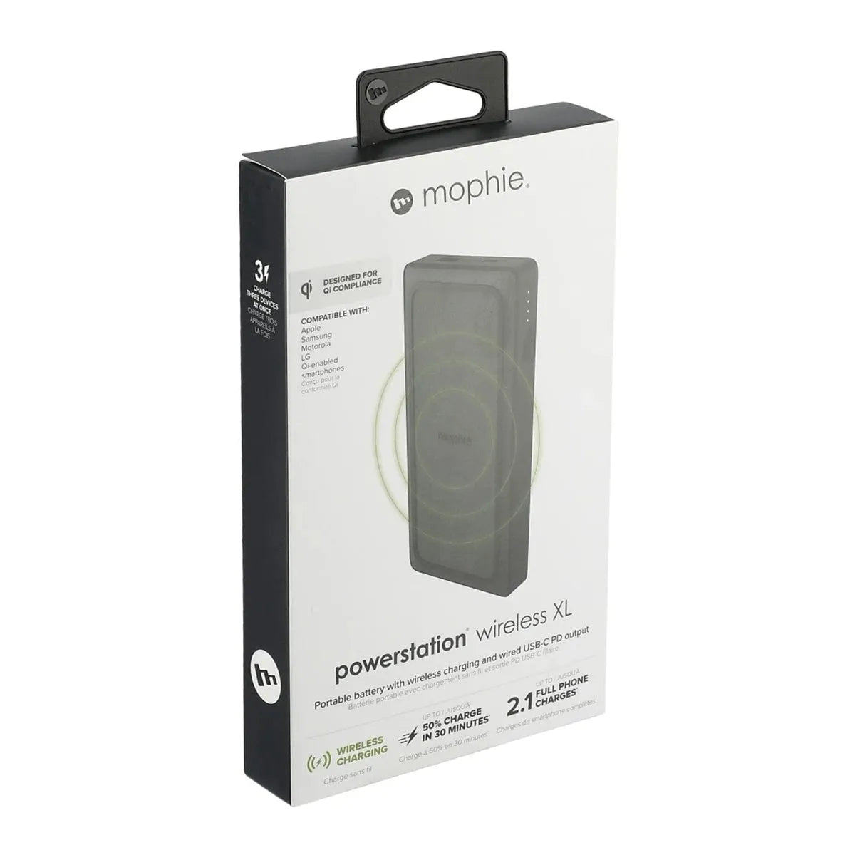 Mophie Powerstation Qi Wireless XL 10000mAh Power Bank 5V/3A Black