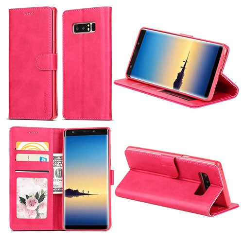 For Samsung Galaxy Note 8 N950F Wallet Case Rose-www.firsthelptech.ie