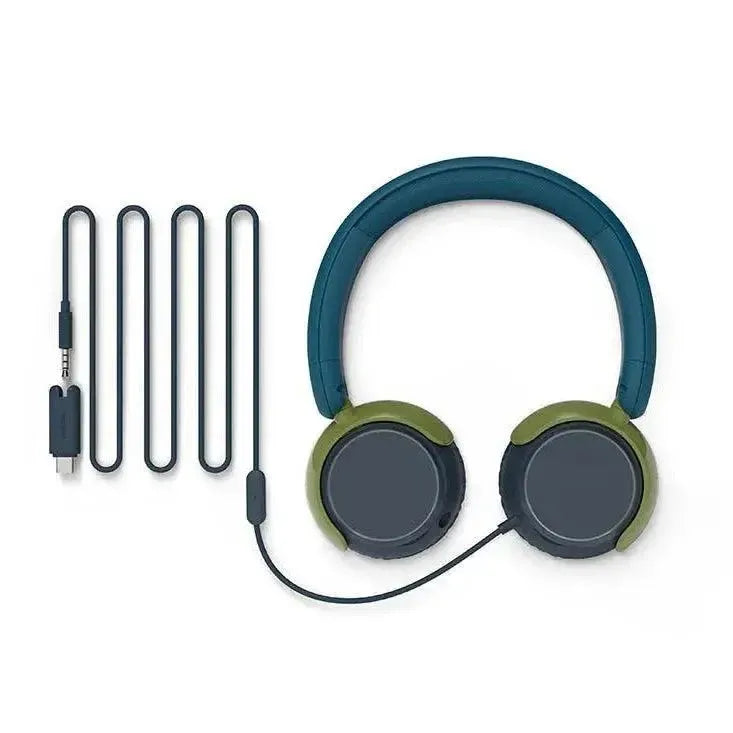 Philips TAK2000CT/00 Kids On-Ear Wired Type-C & 3.5mm Headphones Blue / Green