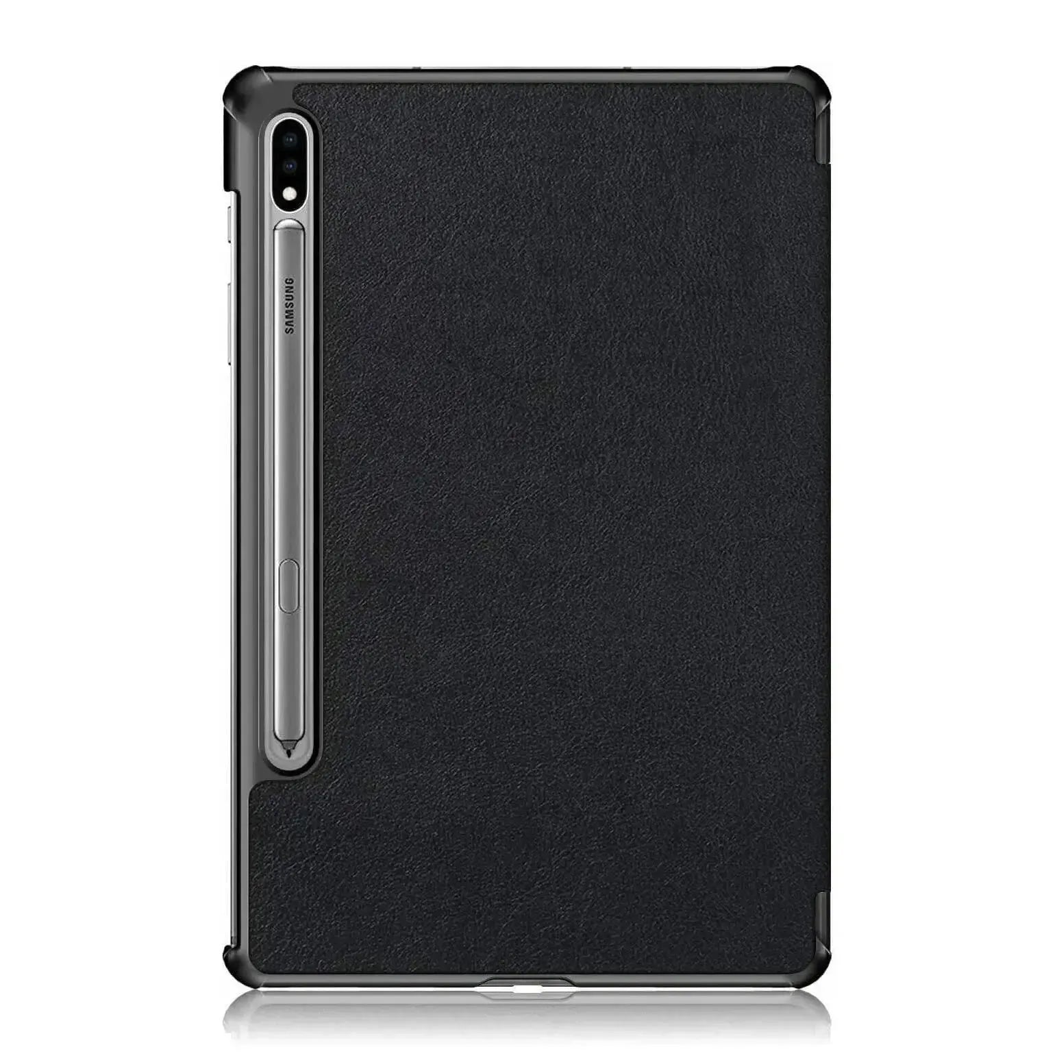Premium Smart Cover For Samsung Galaxy Tab S8 Trifold Case Black