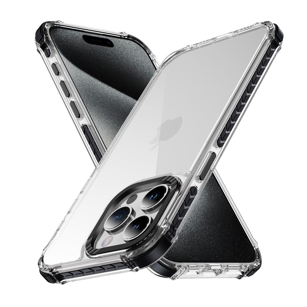 For Apple IPhone 16 Pro Max Transparent Rainbow Case Black-www.firsthelptech.ie