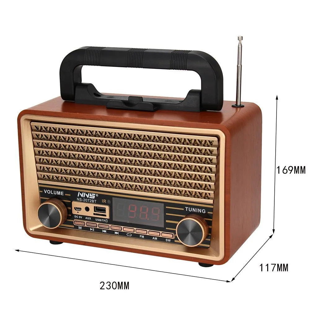 Raiseng NS-2072BT 3 Band Retro Bluetooth Radio