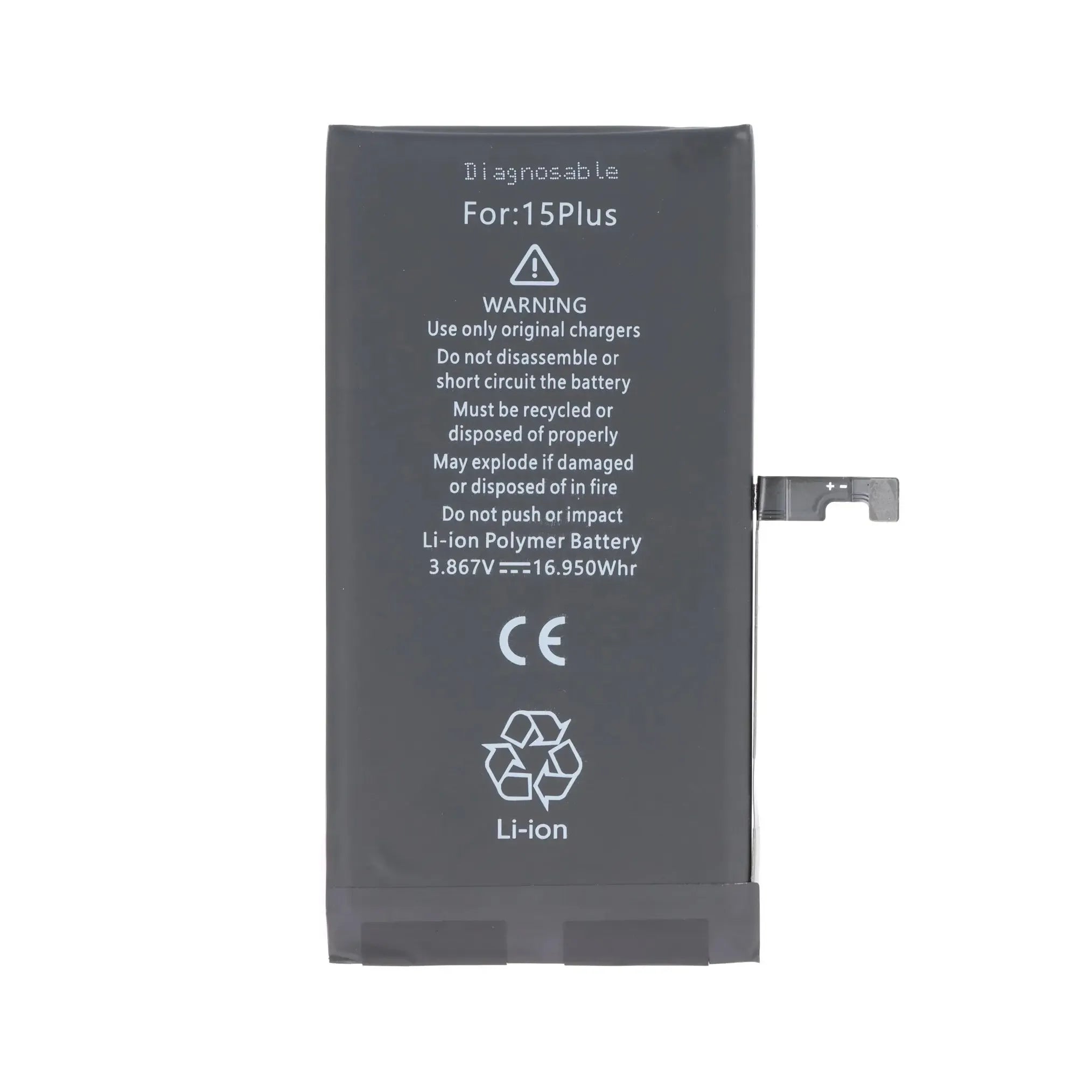 Replacement Battery For Apple iPhone 15 Plus - Diagnostic | No Pop Up Warning Message