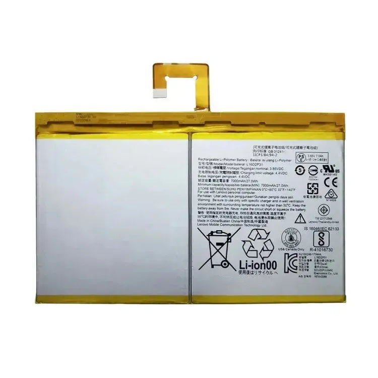 Replacement Battery For Lenovo Tab 4 10 Plus - L16D2P31