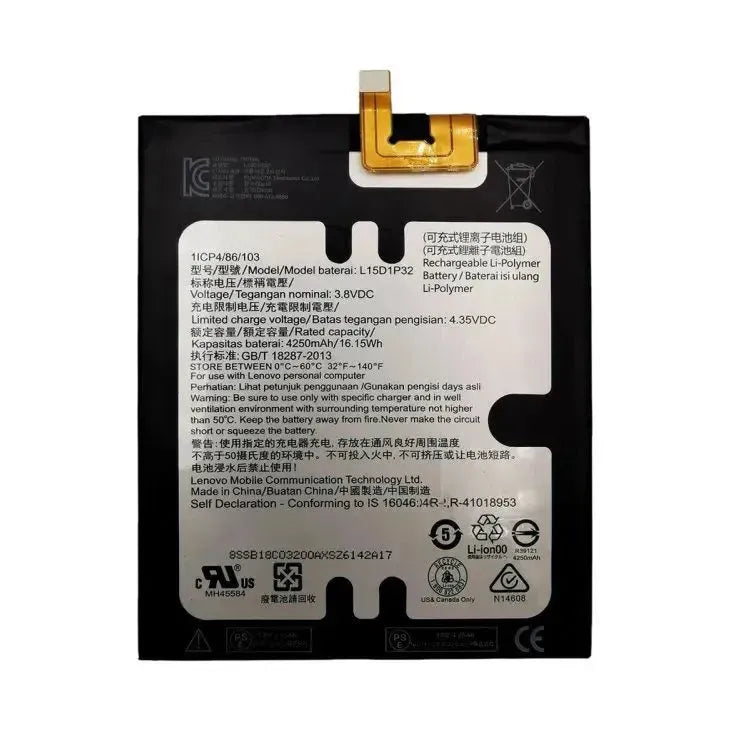 Replacement Battery For Lenovo Tab3 8 Plus - L15D1P32