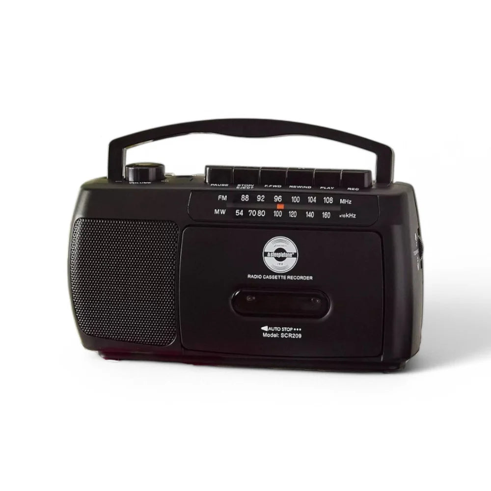 SCR209 Portable Cassette Player & FM Radio - Black