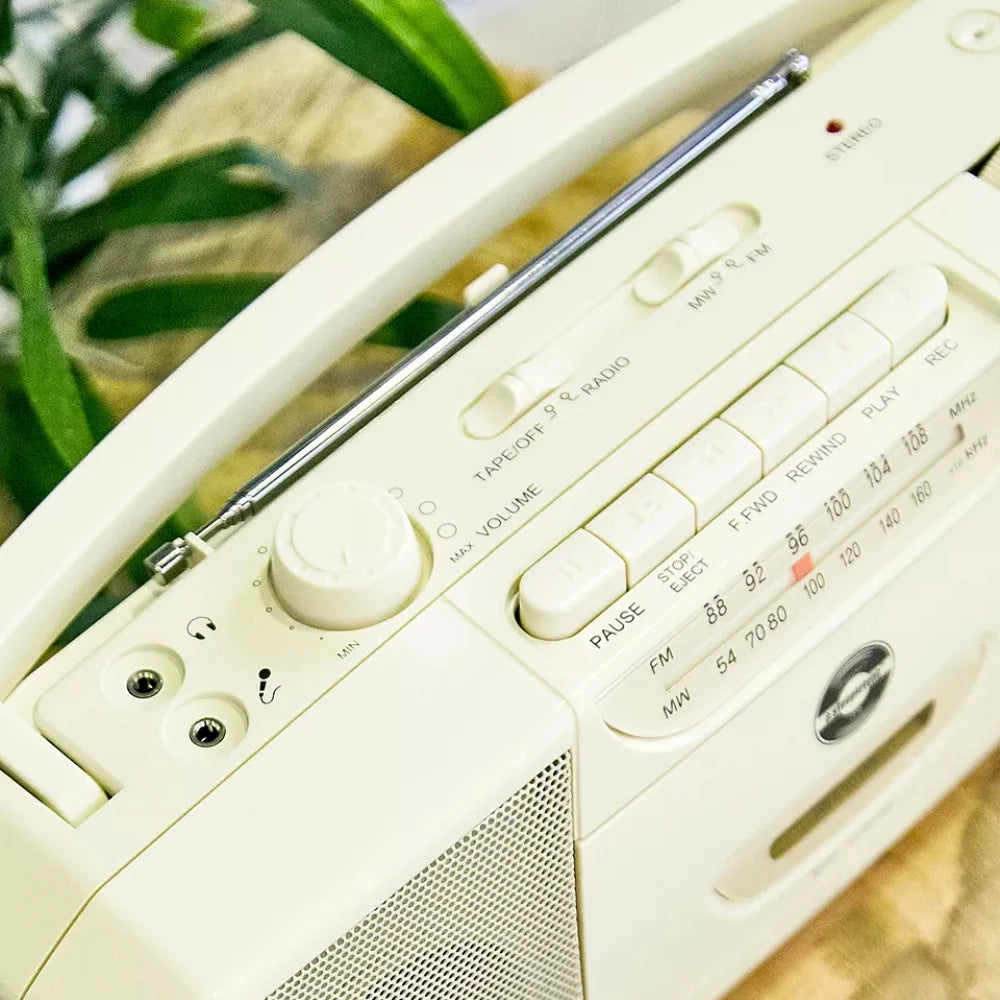 SCR315s Stereo Portable Cassette Player & FM Radio - Beige