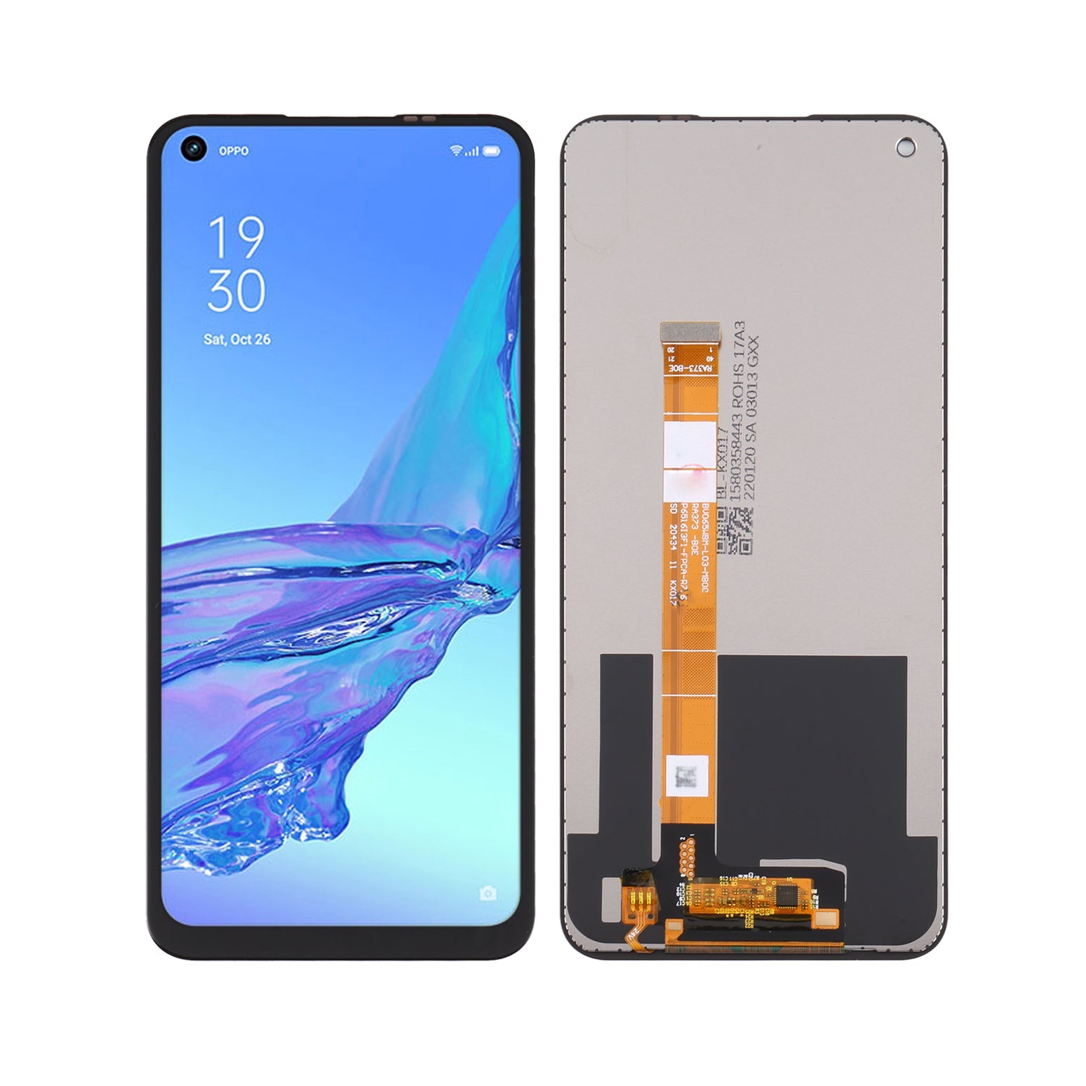 For OPPO A53s LCD Screen Replacement Black-www.firsthelptech.ie