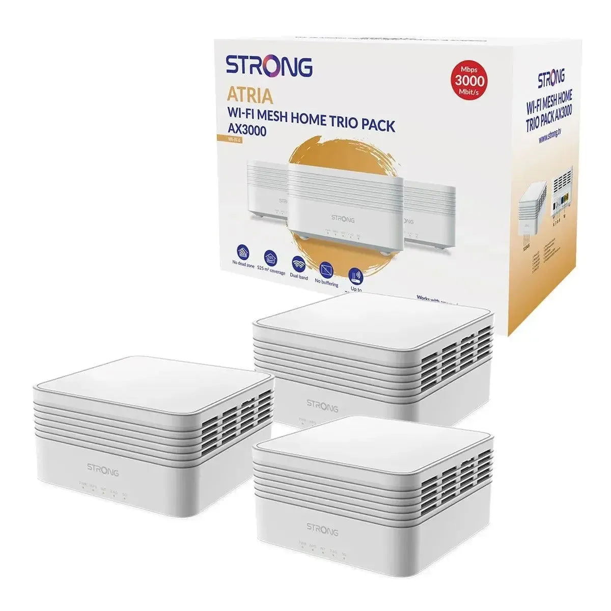 STRONG ATRIA AX3000 3-Pack Whole Home WiFi 6 Mesh System