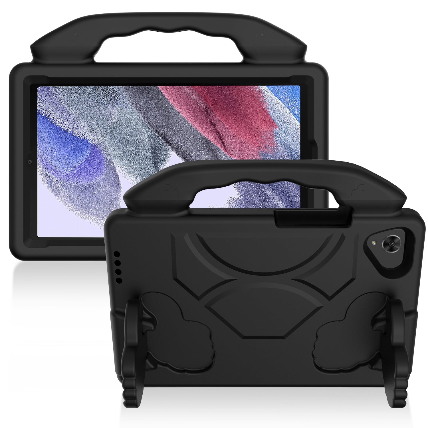 For Samsung Galaxy Tab A9 Kids Friendly Case Shockproof Cover With Thumbs Up - Black-www.firsthelptech.ie