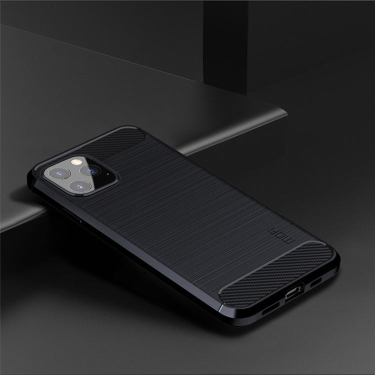 TPU Phone Cover For Apple iPhone 12 / 12 Pro Carbon Fiber Case Black