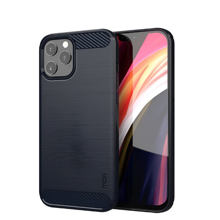 TPU Phone Cover For Apple iPhone 12 / 12 Pro Carbon Fiber Case Black-www.firsthelptech.ie