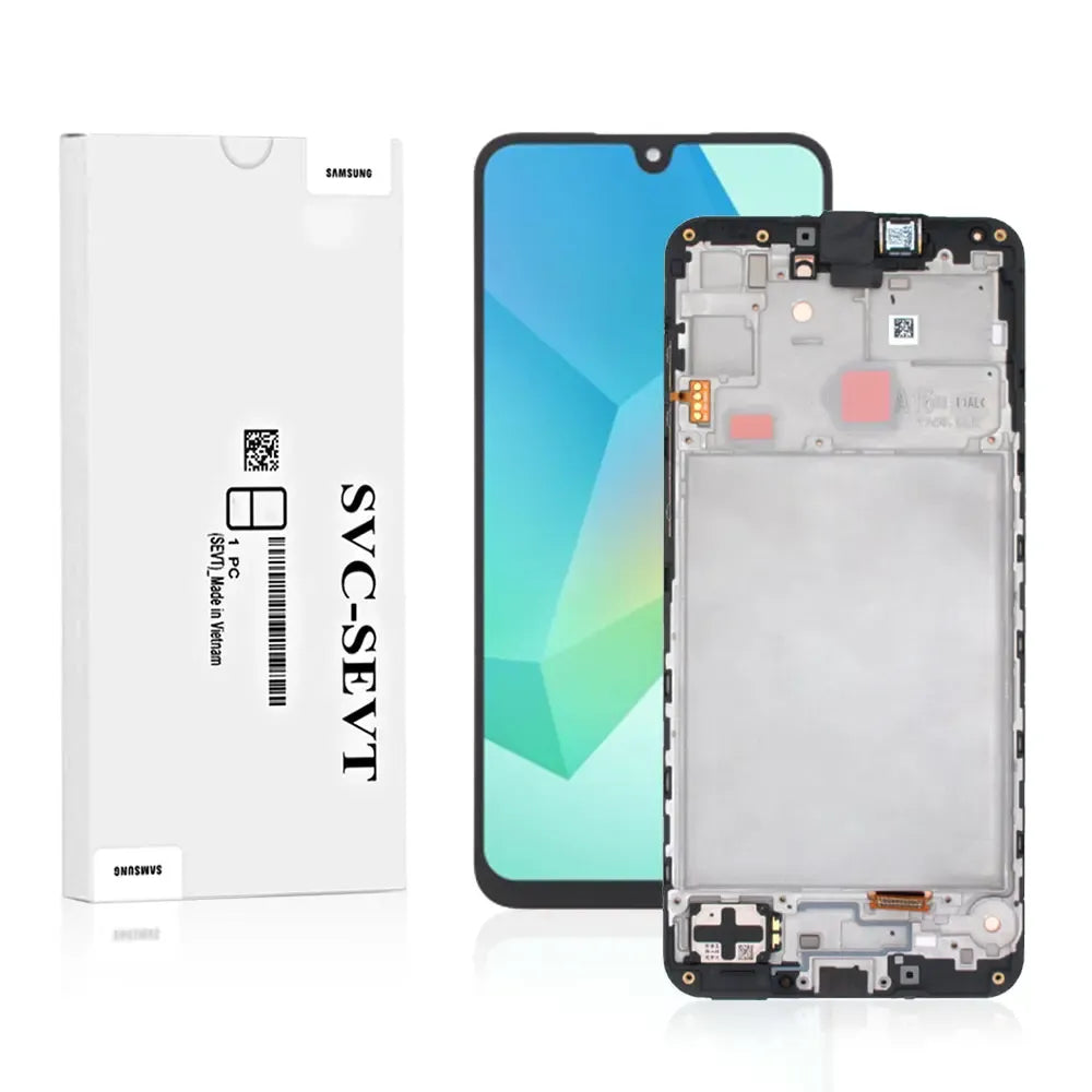 Samsung Galaxy A16 4G SM-A165 Display Screen Replacement Assembly with Frame Black | Original Service Pack