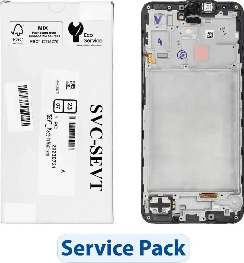 Samsung Galaxy A17 5G SM-A176 Display Screen Replacement Assembly with Frame Black | Original Service Pack