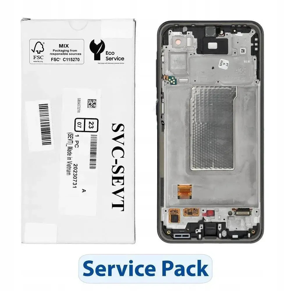 Samsung Galaxy A36 SM-A366 Display Screen Replacement Assembly with Frame Black | Original Service Pack