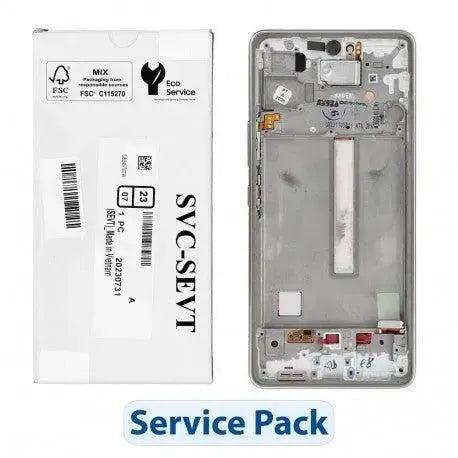 Samsung Galaxy A53 5G SM-A536 Display Screen Replacement Assembly with Frame White | Original Service Pack