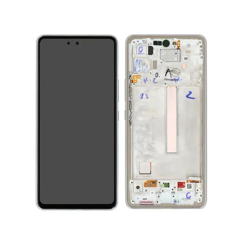 Samsung Galaxy A53 5G SM-A536 Display Screen Replacement Assembly with Frame White | Original Service Pack