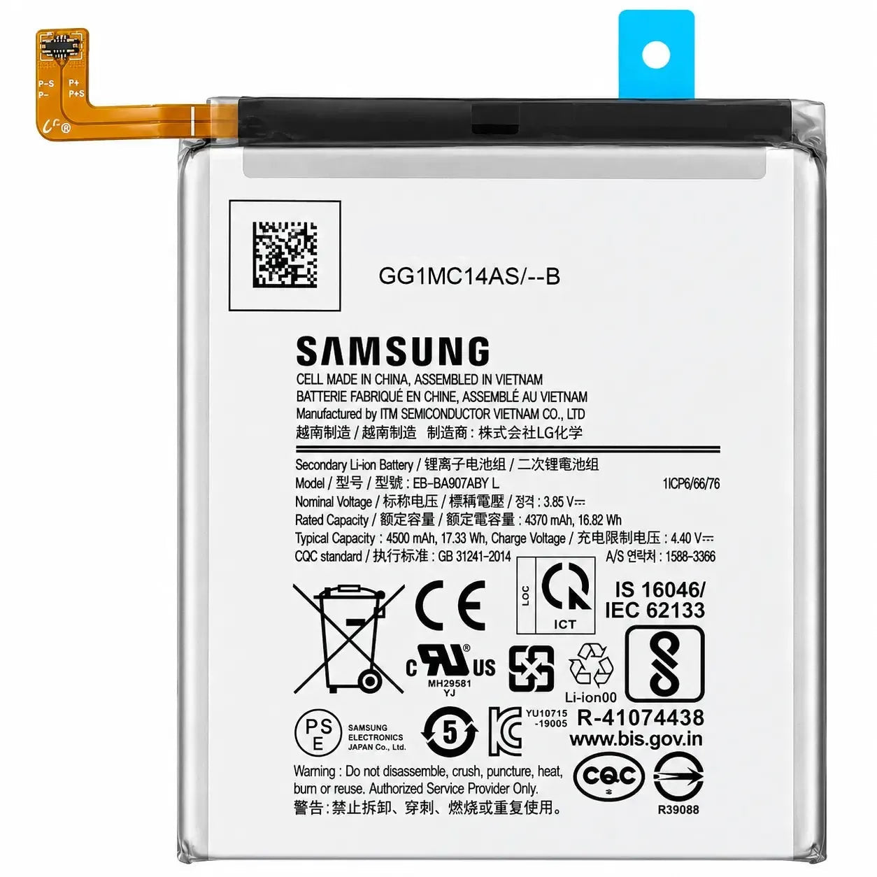 Samsung Galaxy S10 Lite SM-G770 Battery EB-BA907ABY 4370mAh | GH82-21673A Original Service Pack