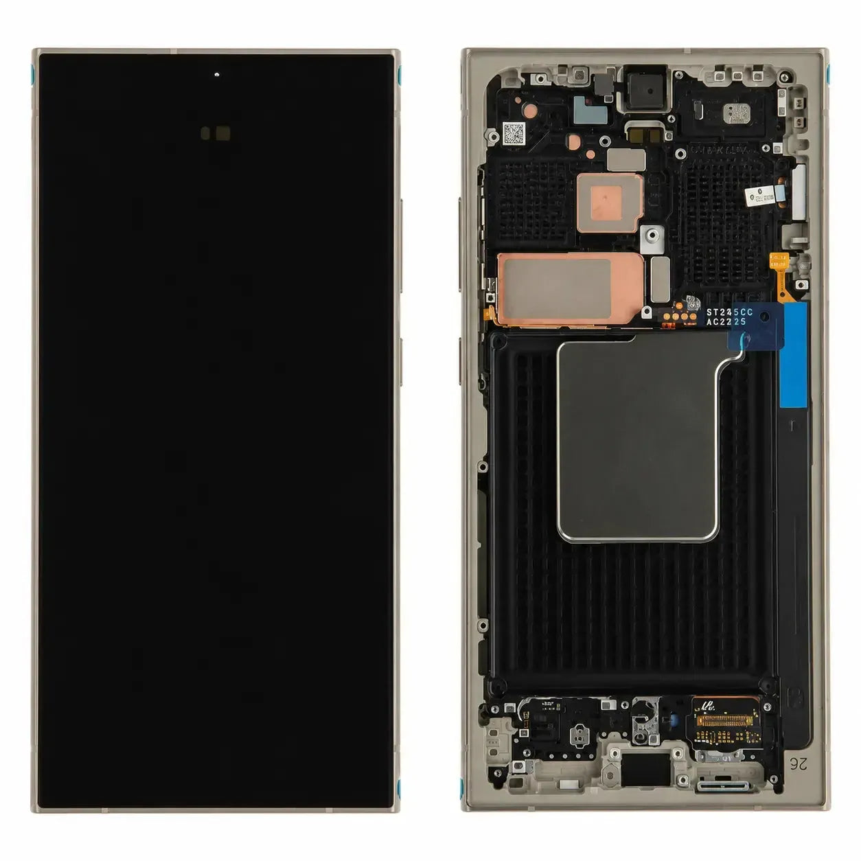 Samsung Galaxy S24 Ultra SM-S928 Display Screen Replacement Assembly with Frame Titanium Gray | Original Service Pack
